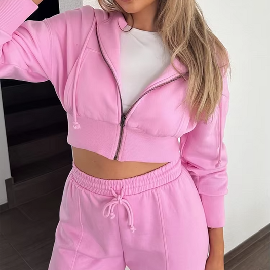 Women’s Casual Hoodie & Baggy Pants Set | Elegant Spring Style