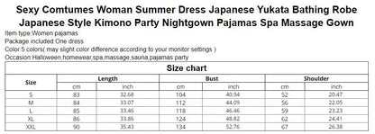 Sexy Comtumes Woman Summer Dress Japanese Yukata Bathing Robe Japanese Style Kimono Party Nightgown Pajamas Spa Massage Gown - Dhavinci