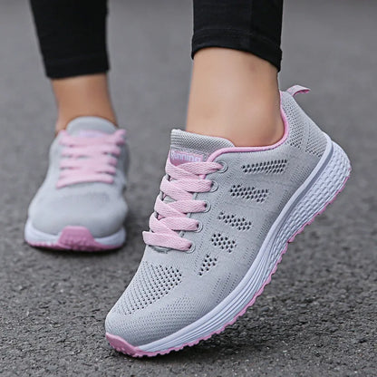 Casual Mesh Walking Shoes for Women | Fashionable Breathable Sneakers - Dhavinci