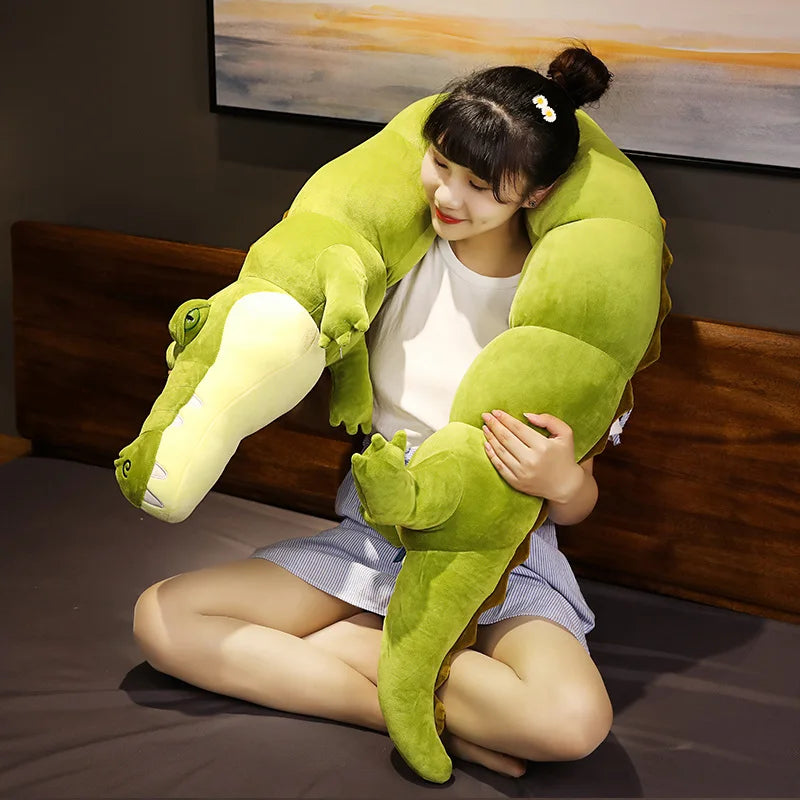 Crocodile Plush Toy | Soft Stuffed Animal Pillow for Kids - Dhavinci