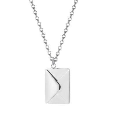 Love Letter Envelope Pendant Necklace | Custom Stainless Steel Jewelry - Dhavinci