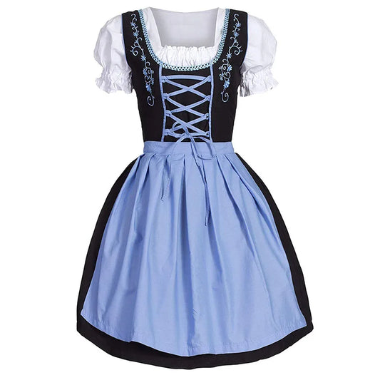 Plus size Women Medieval costume dress German Oktoberfest Dirndl Dress Cosplay Costume Party Dress M-5XL - Dhavinci