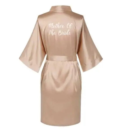 Plus Size Satin Silk Robe for Wedding | Bridesmaid & Bride Gown - Dhavinci