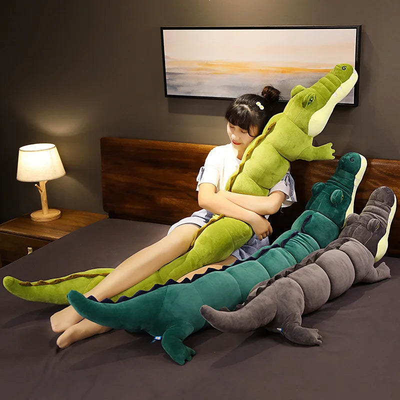 Crocodile Plush Toy | Soft Stuffed Animal Pillow for Kids - Dhavinci