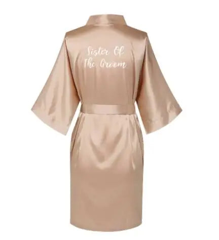 Plus Size Satin Silk Robe for Wedding | Bridesmaid & Bride Gown - Dhavinci