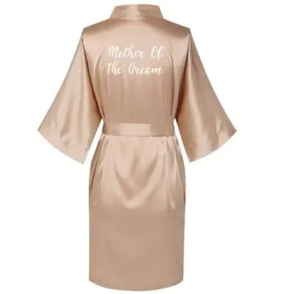 Plus Size Satin Silk Robe for Wedding | Bridesmaid & Bride Gown - Dhavinci