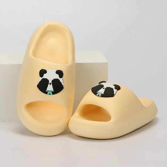 Thick Bottom Cloud Slippers for Women - Cartoon Panda Soft Slides - Dhavinci