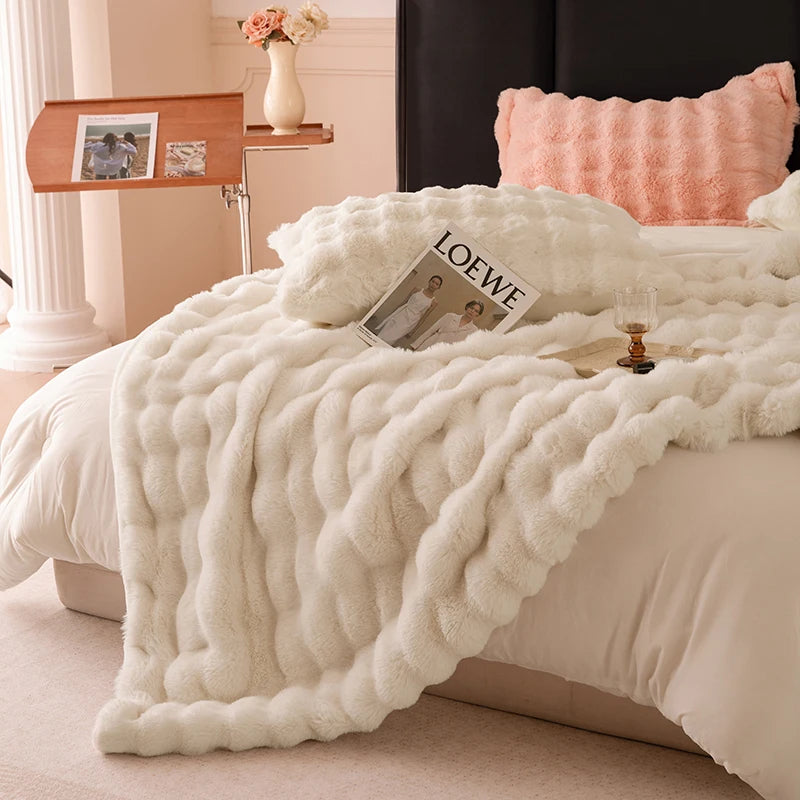 YanYangTian Autumn Winter Plush blanket bed cover Coral velvet blanket bedroom sofa cover - Dhavinci