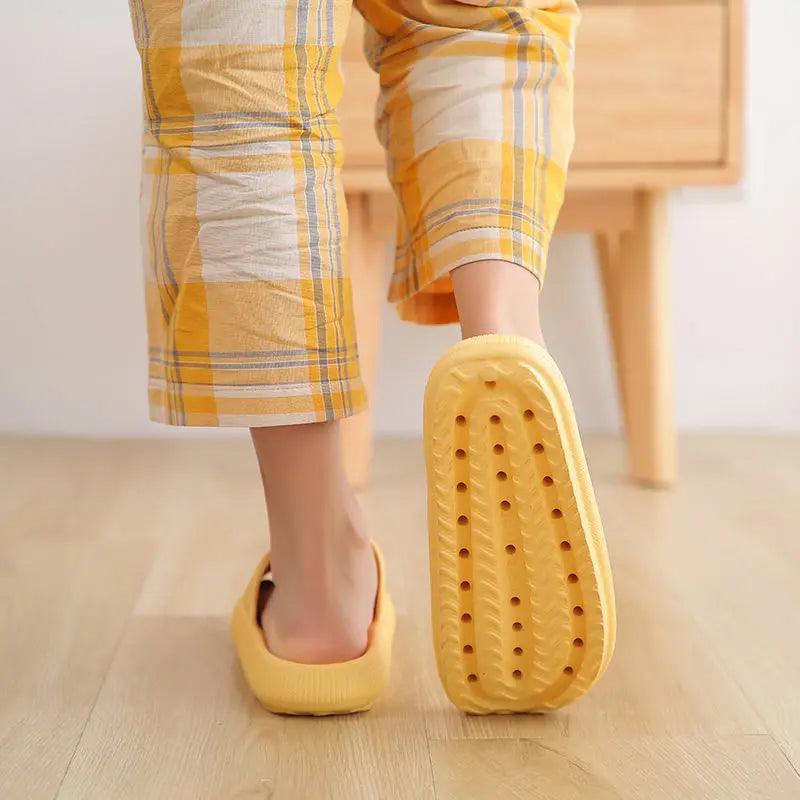 Thick Platform Home Slippers | Non-Slip Bathroom Sandals for Couples - Dhavinci