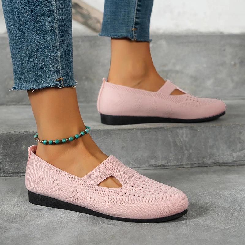 Summer Breathable Sneakers for Women | Hollow Out Casual Slip-On Shoes - Dhavinci