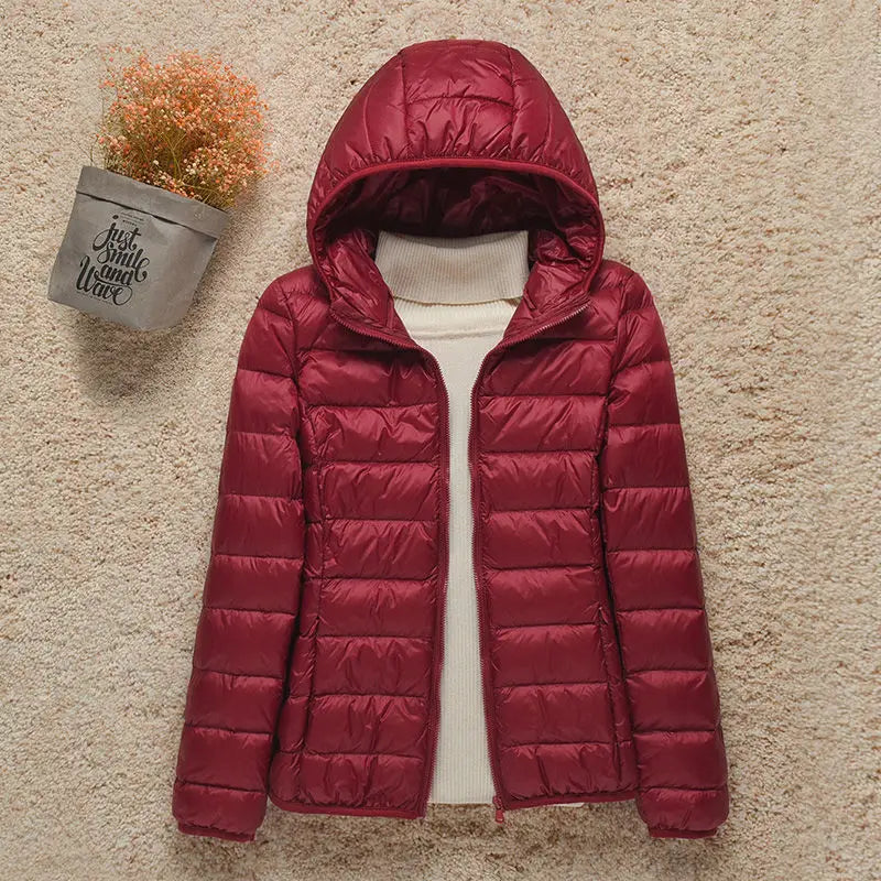 2025 Slim White Duck Down Jacket | Windproof Women’s Winter Coat