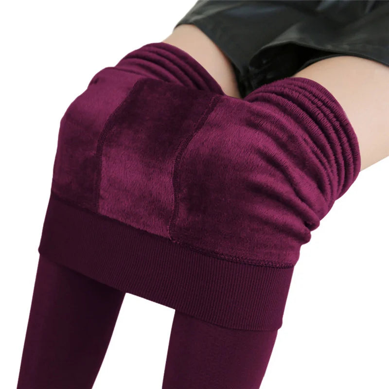 Winter Velvet Leggings | Women’s High-Waist Warm Stretchy Pants