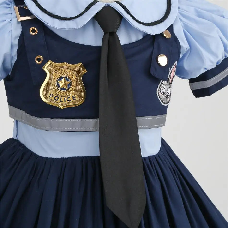 Zoo Rabbit Judy Cosplay Costume | Police Woman Halloween Dress - Dhavinci