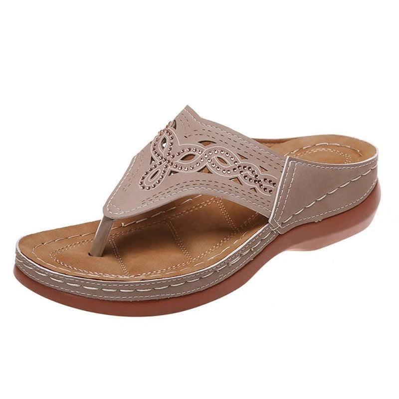 Lightweight Platform Flip Flops for Women | Wedge Beach Sandals - Dhavinci