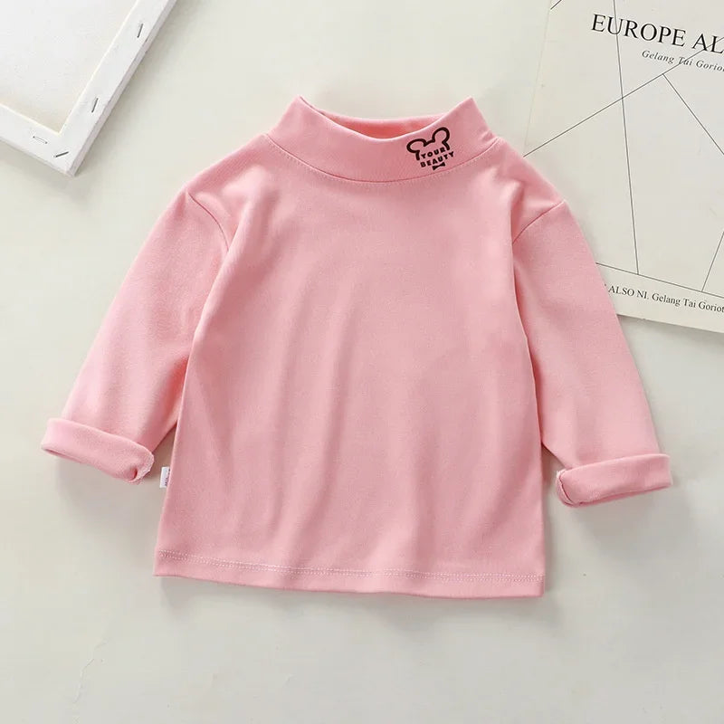 Kids' Turtleneck Shirt | Warm Long Sleeve Pullover for Boys & Girls - Dhavinci