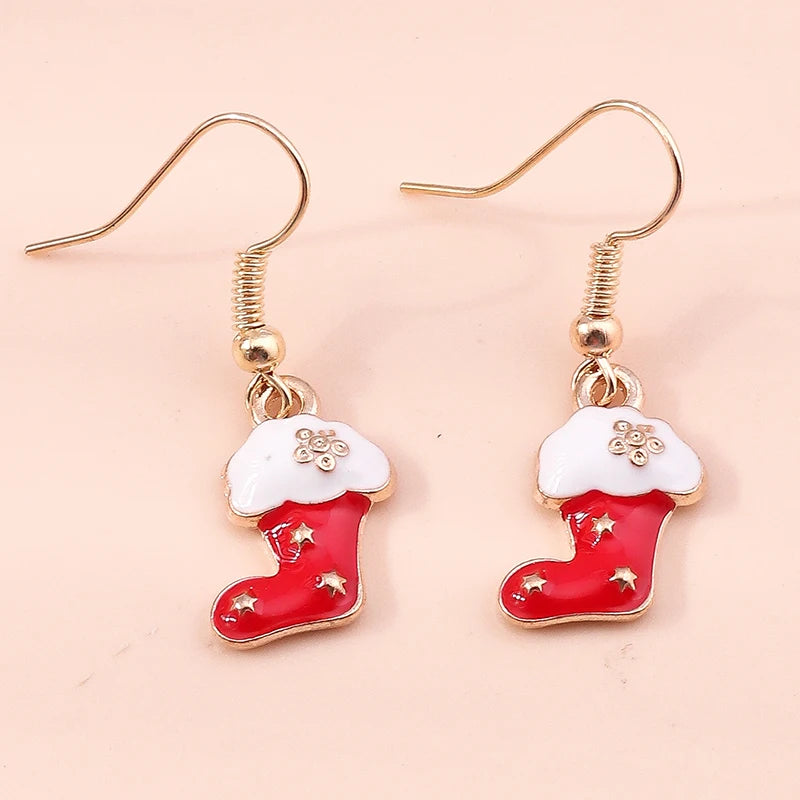 Christmas Drop Earrings | Santa, Tree & Deer Dangle Jewelry