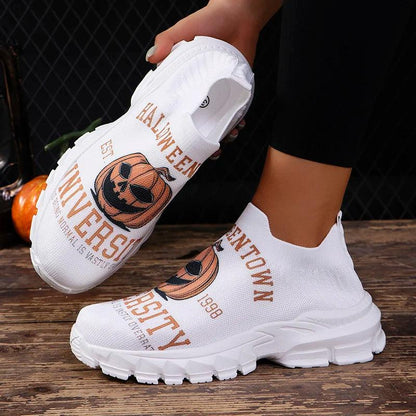 Halloween Style Platform Sneakers for Women | Breathable Soft Sports Shoes - Dhavinci