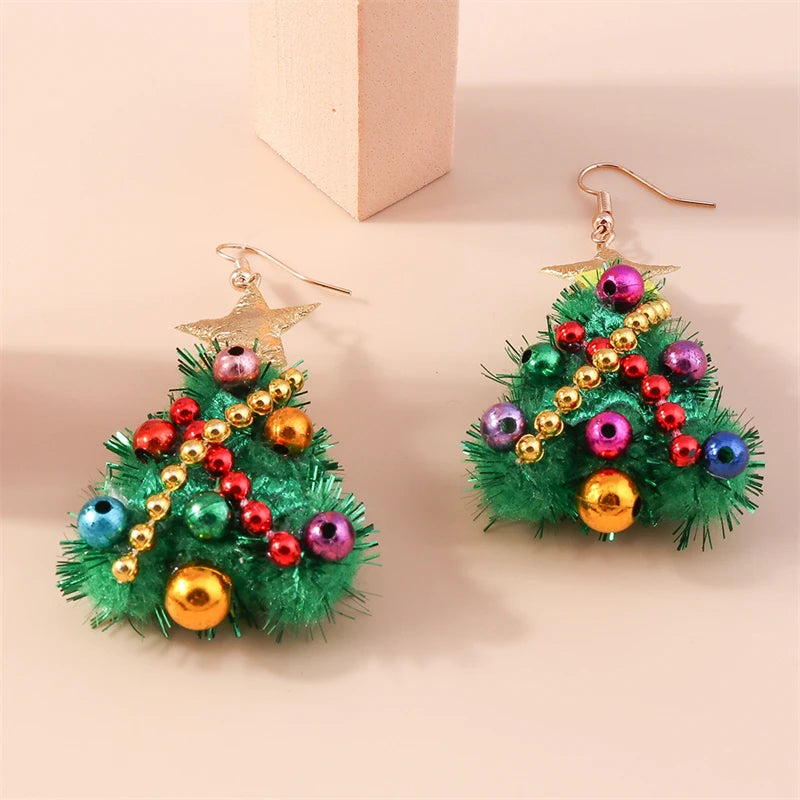 Christmas Drop Earrings | Santa, Tree & Deer Dangle Jewelry