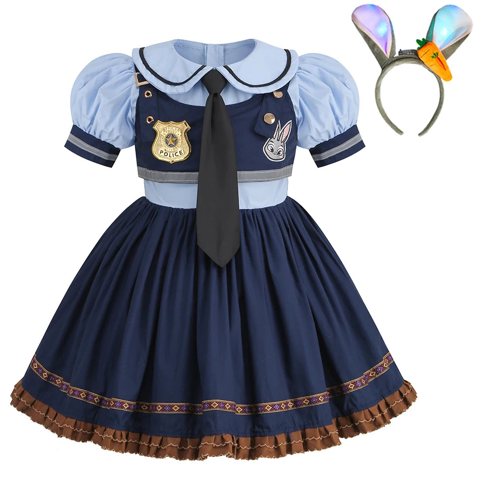 Zoo Rabbit Judy Cosplay Costume | Police Woman Halloween Dress - Dhavinci