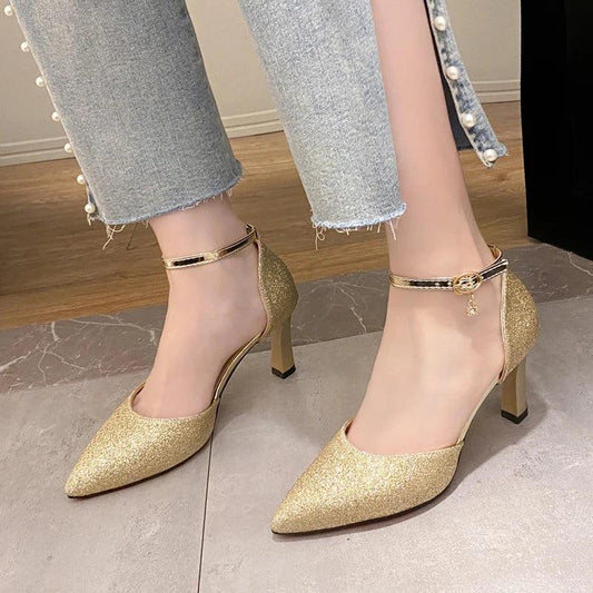 Bling High Heels Pumps for Women - Gold & Silver Wedding Shoes - Dhavinci