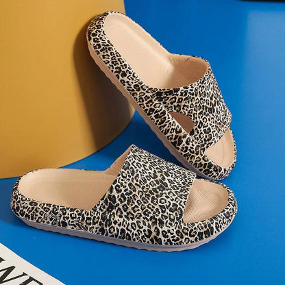 Leopard Platform Slippers for Women | Non-Slip Summer Sandals - Dhavinci