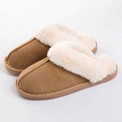 Faux Fur Winter Slippers for Women | Warm Cotton Padded Shoes - Dhavinci