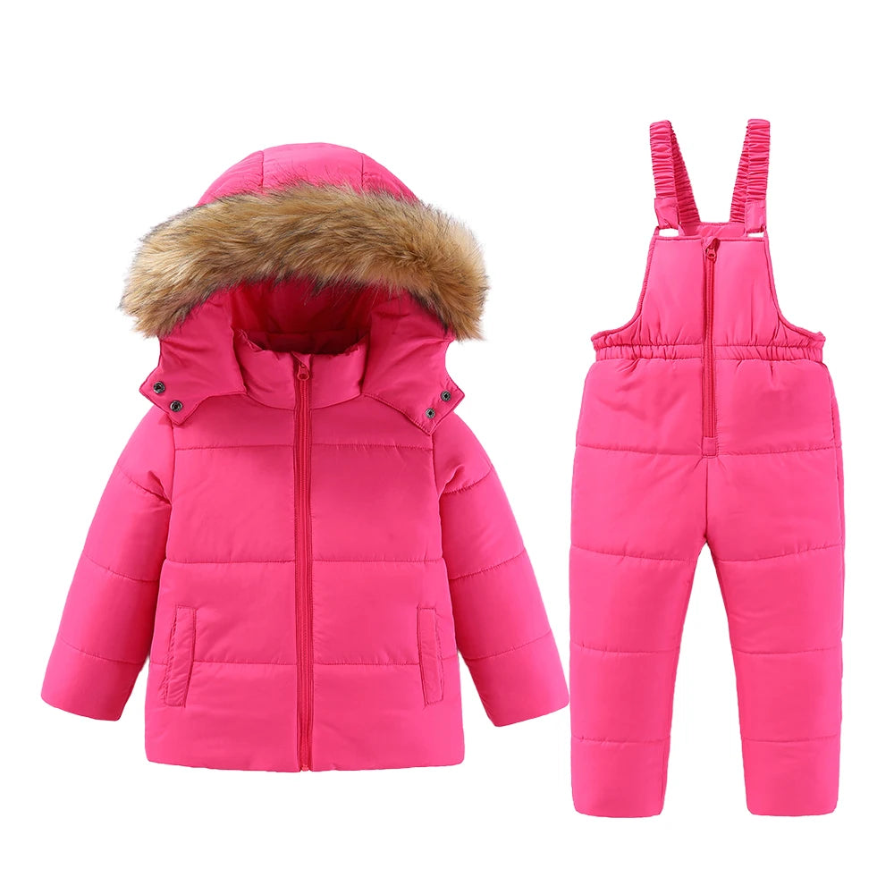 Kids Ski Suit for Girls | Warm Hooded Snowboard Coat - Dhavinci