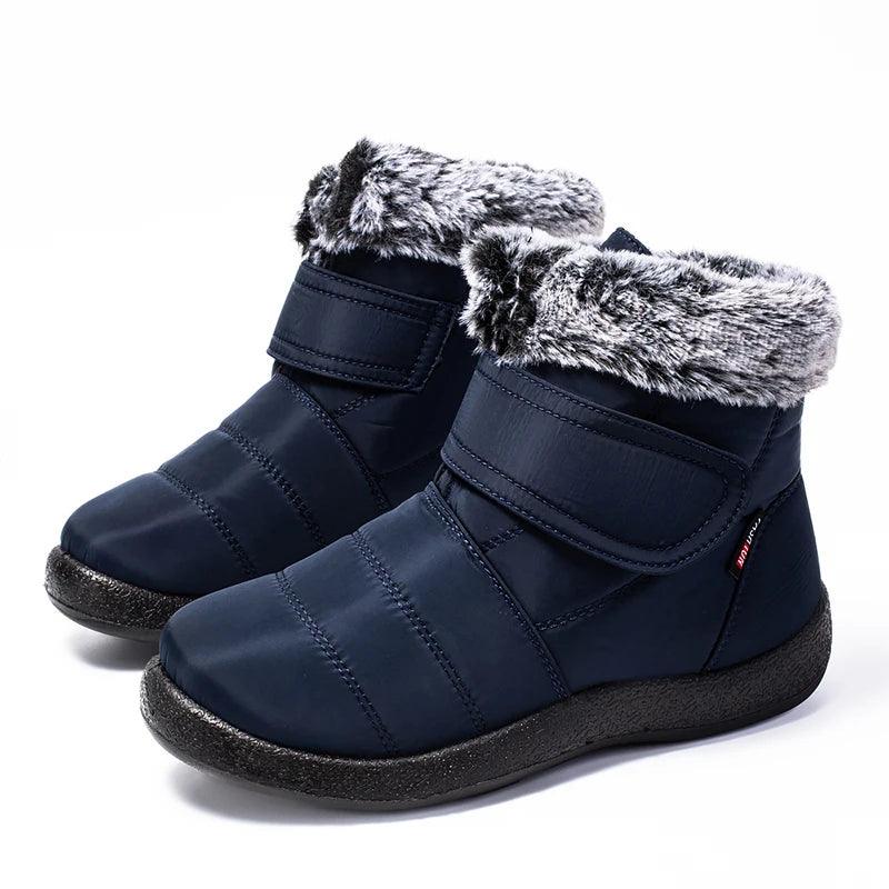 Waterproof Faux Fur Snow Boots - Fashion Winter Ankle Boots for Women - Dhavinci