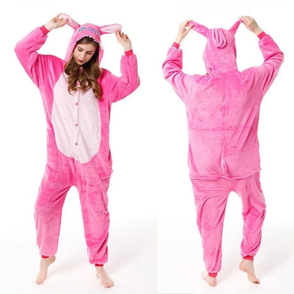 Stitch Cosplay Pajamas | Cute Hooded Jumpsuit for Adults - Dhavinci