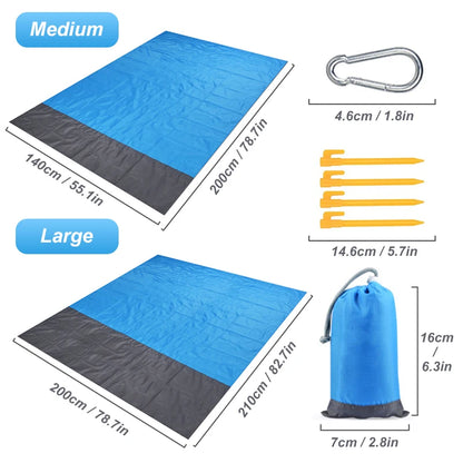 PACOONE Waterproof Beach Blanket Outdoor Portable Picnic Mat Camping Ground Mat Mattress Camping Camping Bed Sleeping Pad New - Dhavinci