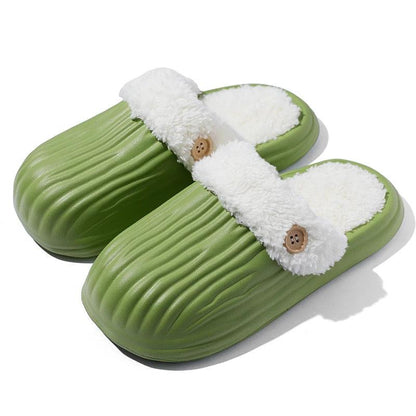 Waterproof Warm Cotton Slippers for Women | Non-Slip Indoor Slides - Dhavinci