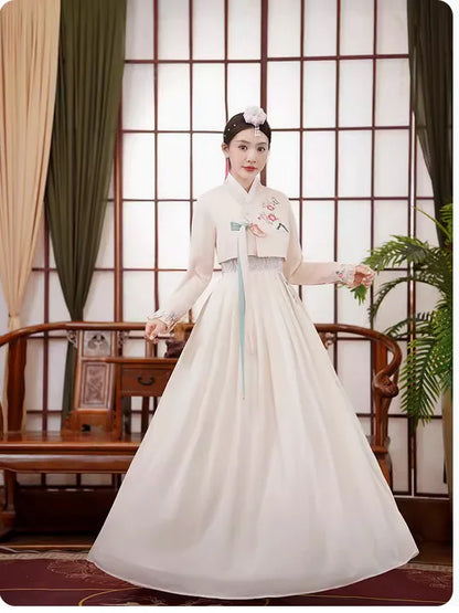 Hanbok Dance Performance Dress | Korean Ethnic Minority Clothing - Dhavinci