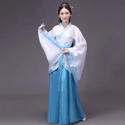 Chinese silk robe Costume Girls Women Kimono China Traditional Vintage Ethnic antique dress Dance Costume cosplay Hanfu set - Dhavinci