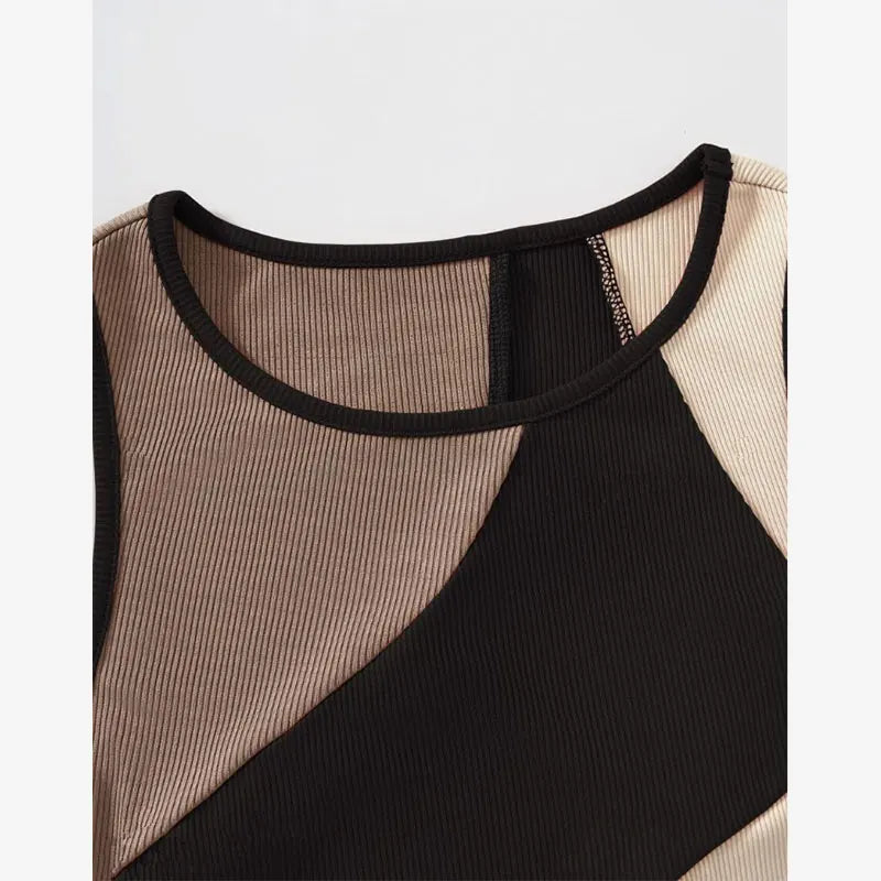 Color Matching T-Shirt Vest for Women | Stylish & Versatile Tank Top - Dhavinci