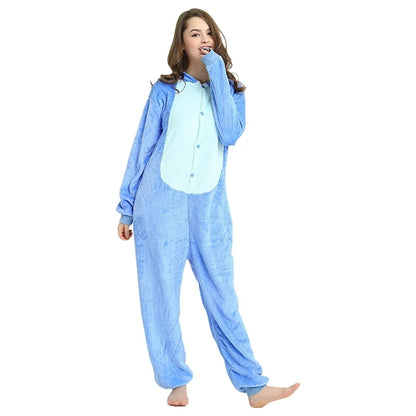 Stitch Cosplay Pajamas | Cute Hooded Jumpsuit for Adults - Dhavinci