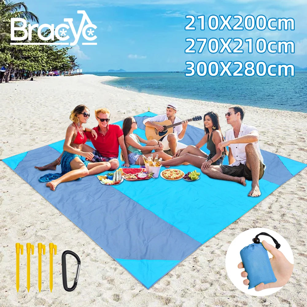 Waterproof Beach Mat Extra Large Outdoor Camping Mat Blanket Folding Sand Free Pocket Mattress Portable Lightweight Picnic Mat - Dhavinci