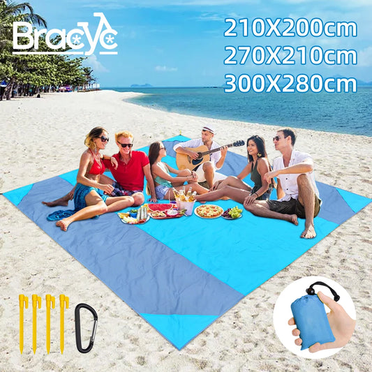 Waterproof Beach Mat Extra Large Outdoor Camping Mat Blanket Folding Sand Free Pocket Mattress Portable Lightweight Picnic Mat - Dhavinci