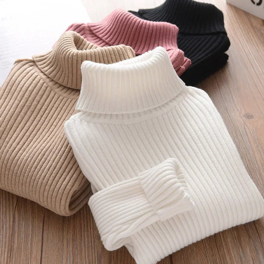 Kids' Turtleneck Sweaters | Warm Knitted Pullovers 1-9 Years - Dhavinci