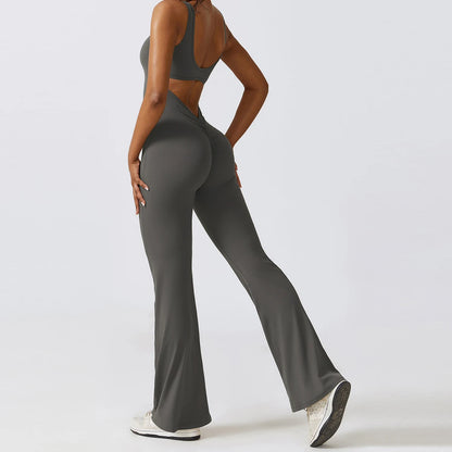 Sexy Back V Jumpsuit for Women | Stretch Yoga & Fitness Sportswear - Dhavinci