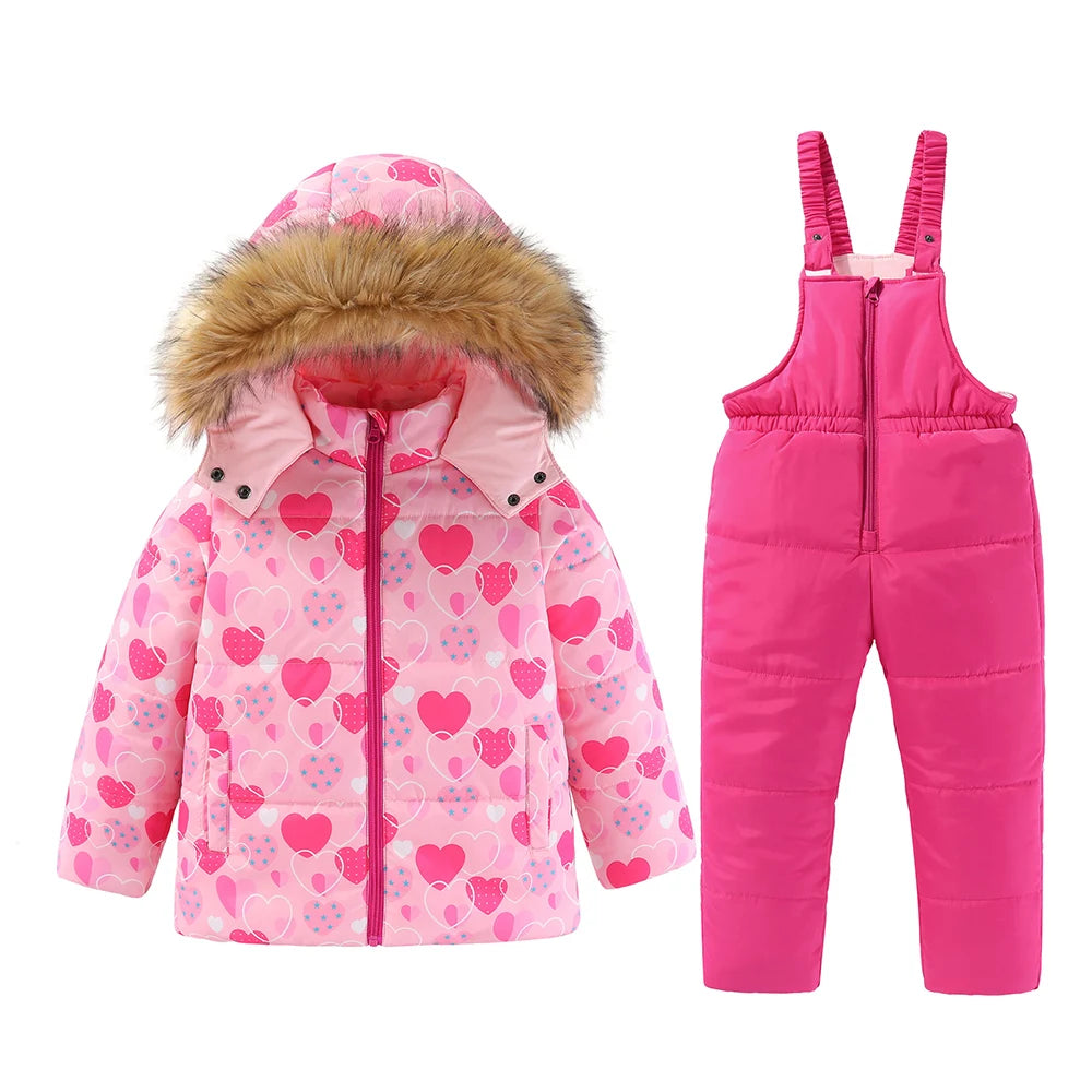 Kids Ski Suit for Girls | Warm Hooded Snowboard Coat - Dhavinci