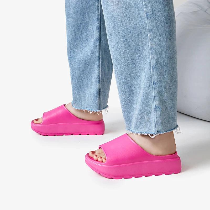 Chunky Platform Slippers for Women | Non-Slip Summer Sandals - Dhavinci