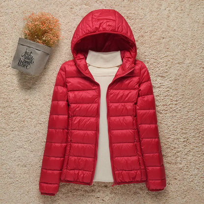 2025 Slim White Duck Down Jacket | Windproof Women’s Winter Coat