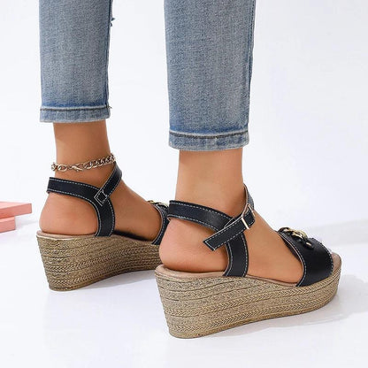 Fashion Chunky Platform Sandals | Women's Wedge Gladiator Shoes - Dhavinci