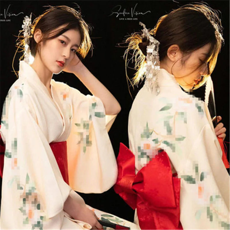 Kimono Women Japanese Traditional Yukata Haori Kimonos Cosplay Blouse Gown Female Summer Fashion Photography Clothes Party Dress - Dhavinci