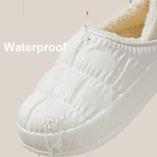 Waterproof Non-Slip Winter Slippers for Women | Warm Plush Platform - Dhavinci