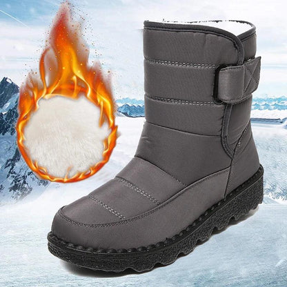 Non-Slip Waterproof Snow Boots - Plush Winter Ankle Boots for Women - Dhavinci