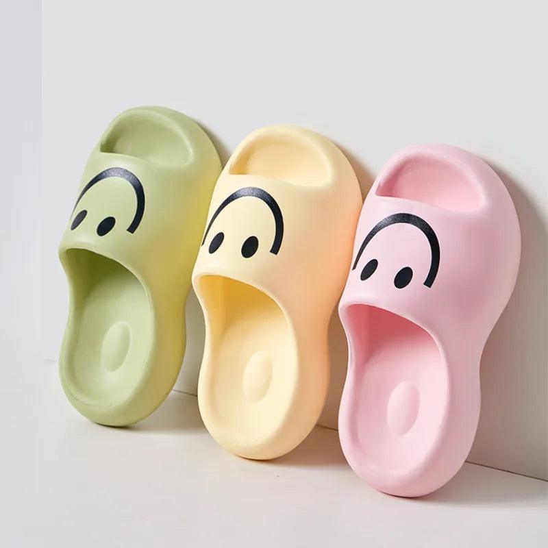 Cartoon Smile Platform Slippers for Women - Non-Slip Flip Flops - Dhavinci