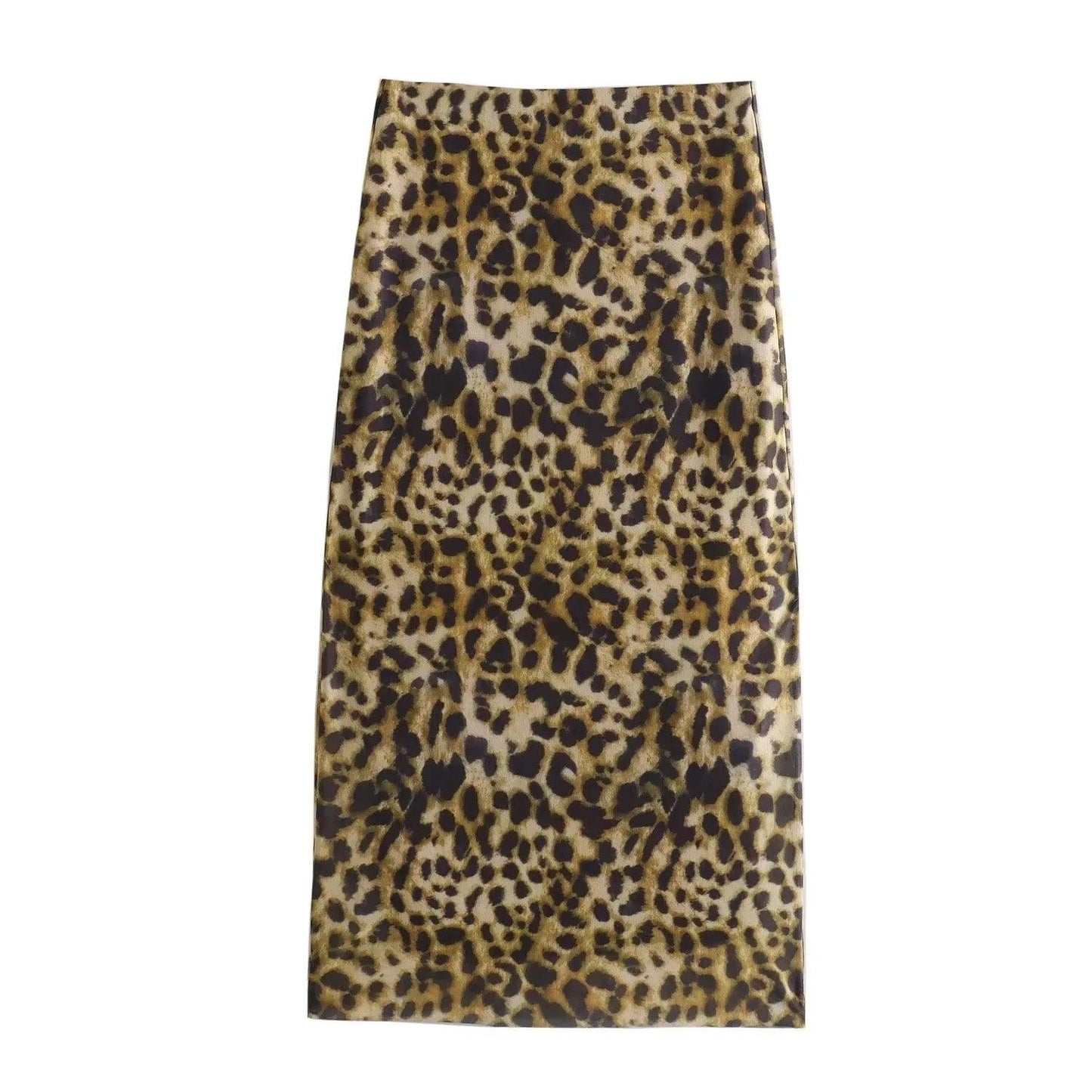 Leopard Tulle Midi Skirt for Women | High Waist Streetwear Fashion - Dhavinci