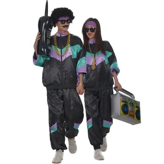 Retro Disco Couple Sportswear Cos Party Stage Performance Costumes Fancy Party Dress Up Carnival Nw Year Cosplay Costume - Dhavinci