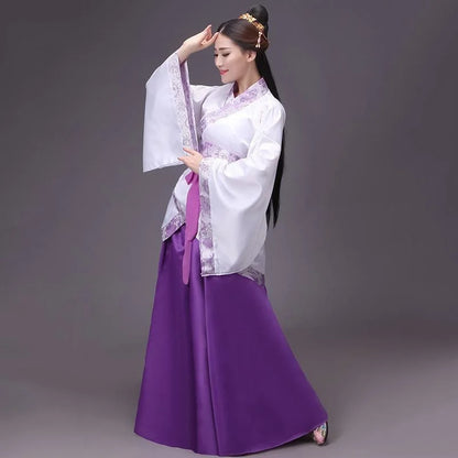 Chinese silk robe Costume Girls Women Kimono China Traditional Vintage Ethnic antique dress Dance Costume cosplay Hanfu set - Dhavinci